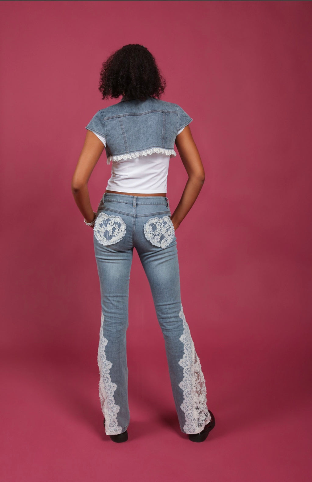 Lace jeans (pre order)