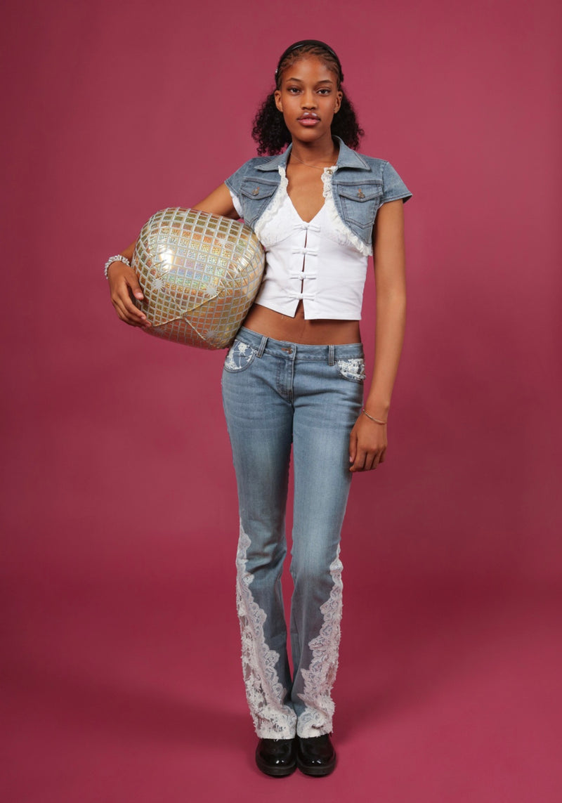 Lace jeans (pre order)